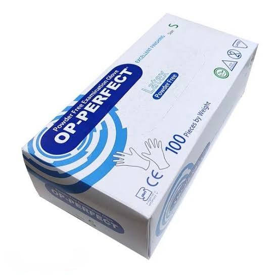 دستکش لاتکس حریر مدل OP-PERFECT اپی پرفکت بسته 100 عددی مدل قدیمی