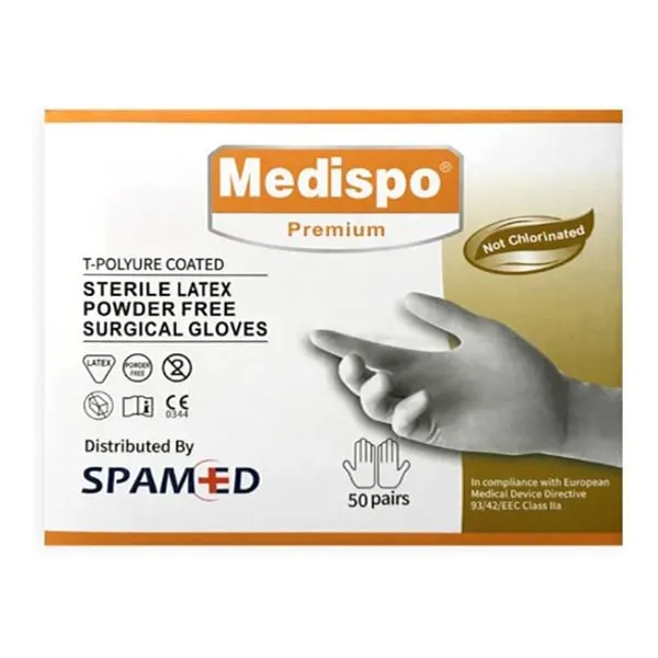دستکش جراحی لاتکس بدون پودر Medispo